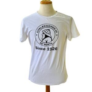 66 Degrees North Logn T Shirt. Medium. White.